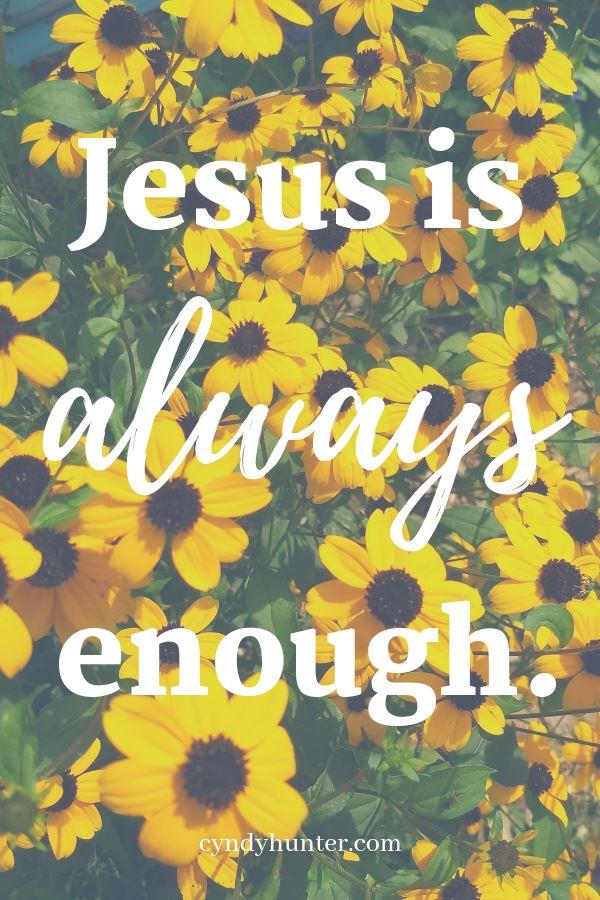 Enough for Today. God is good. God is faithful. Jesus gives what is good, leading me in my life of faith to walk in His footsteps, supplying all my needs. #Herescuedme #trustGod #Christianliving #Healwayssupplies #livingbyfaith