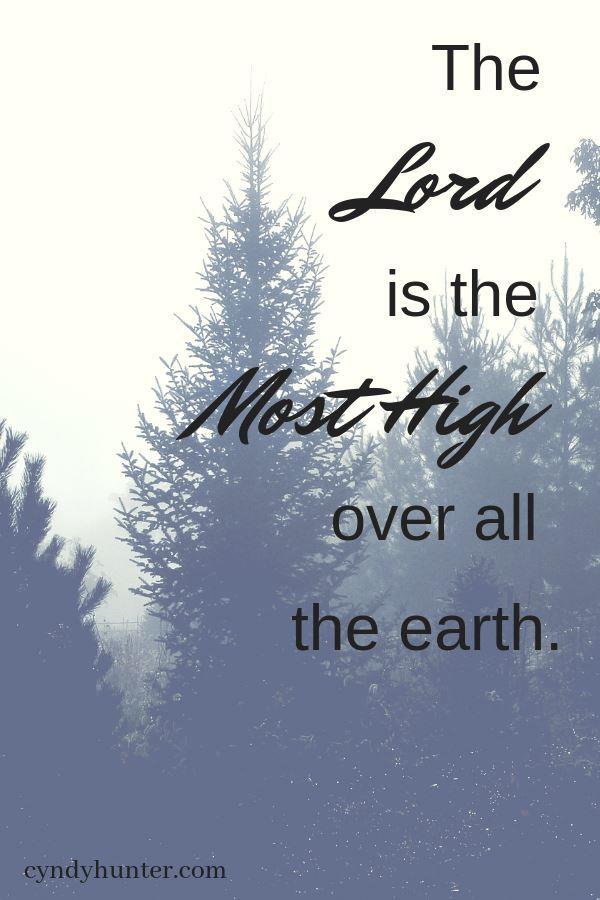 The Most High God. God is Most High over all the earth, above and beyond us. A few things I know: God loves me. God is in control, infinite in wisdom. And I can trust God in hard times. #trustGod #Christianfaith #Godslove #infiniteGod