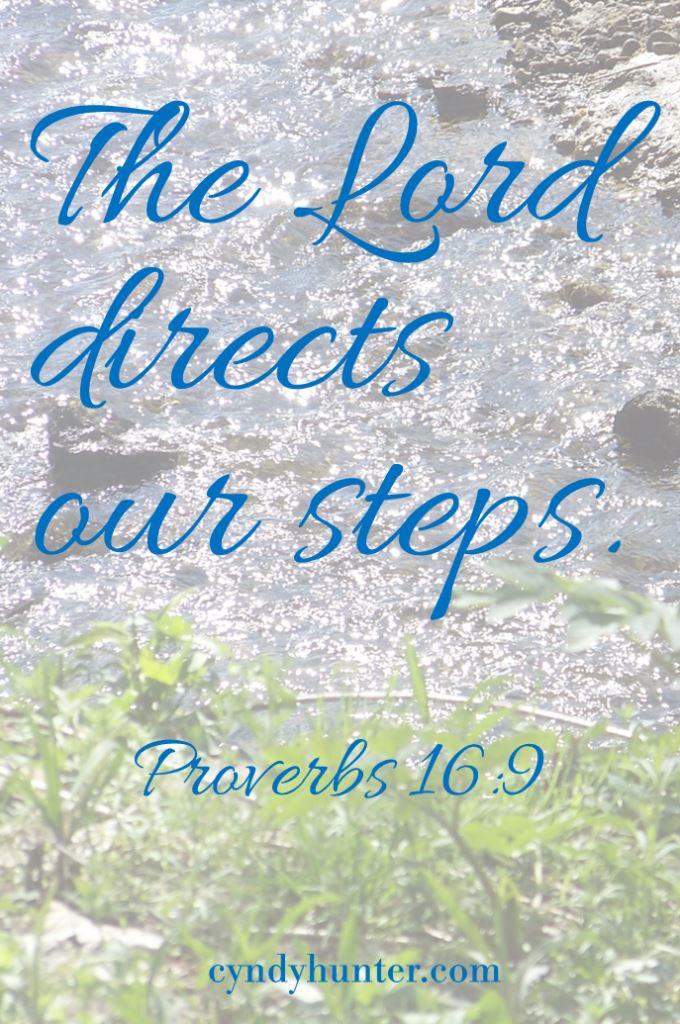 The Lord directs our steps. Proverbs 16:9