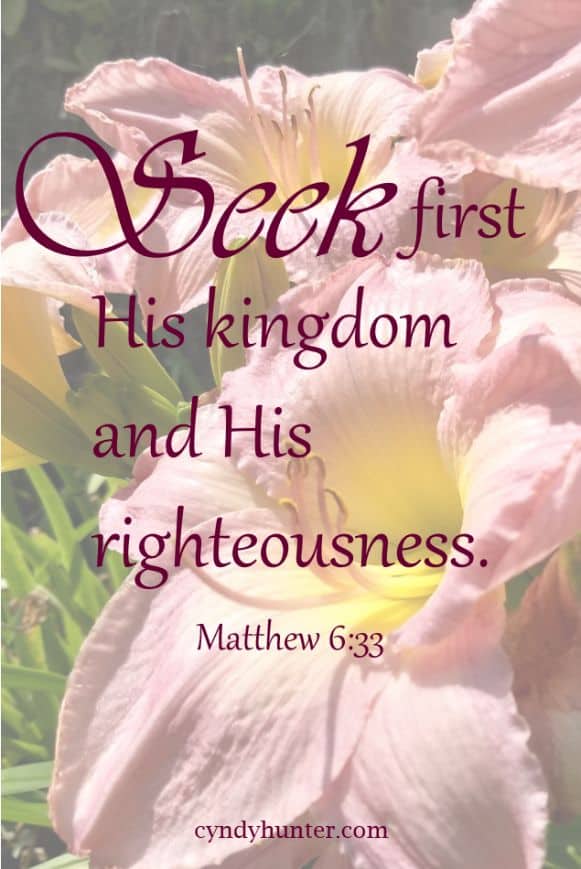 Seek God First Matthew 6:33