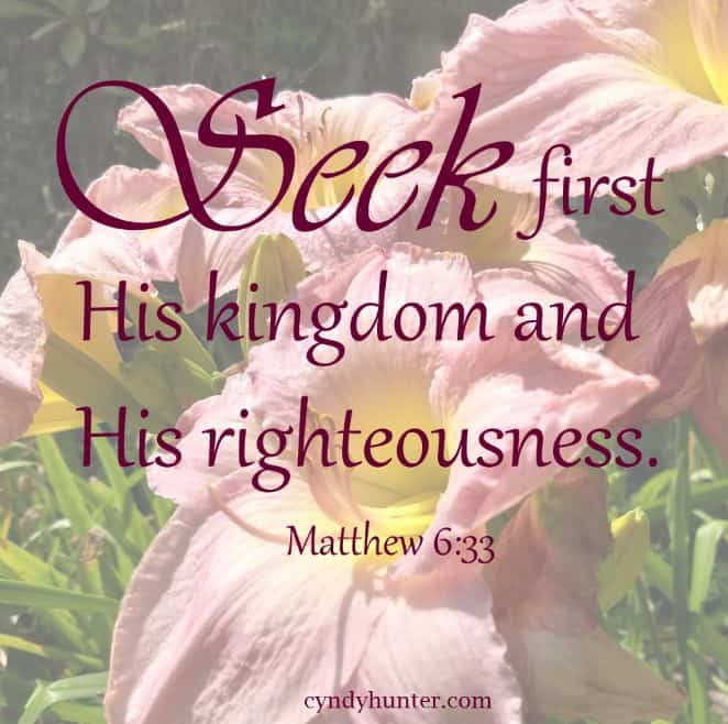 Matthew 6:33 Seek God First