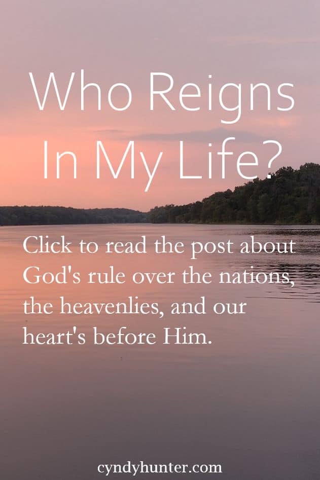 Blog Title: Who Reigns in My Life? on river sunset